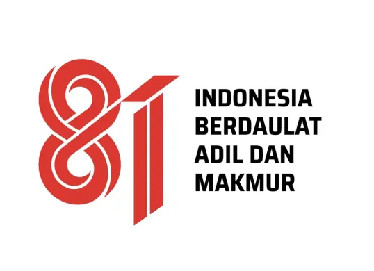 Logo resmi HUT ke-81 Kemerdekaan Republik Indonesia 2026 dengan tema “Indonesia Berdaulat, Adil, dan Makmur. (Sumber: logohutri.istanapresiden.go.id)