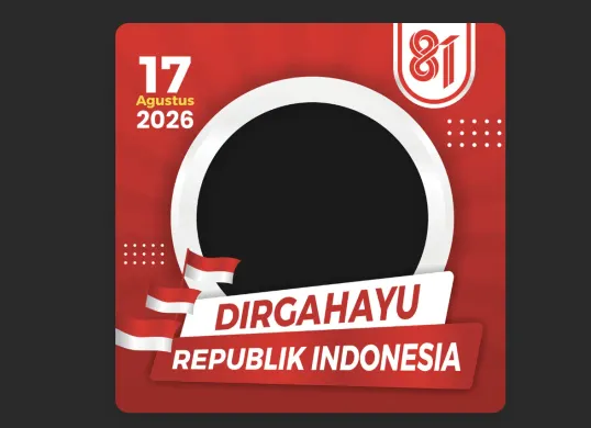 Twibbon merah putih dapat menjadi cara sederhana untuk menyemarakkan HUT ke-81 Kemerdekaan RI 2026 di media sosial. (Sumber: Twibbonize)