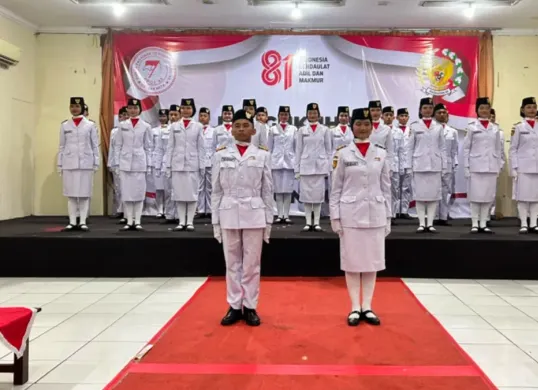Pengukuhan calon Pasukan Pengibar Bendera (Paskibra) Gedung Joang ’45 DKI Jakarta Tahun 2026. (Sumber: Istimewa)