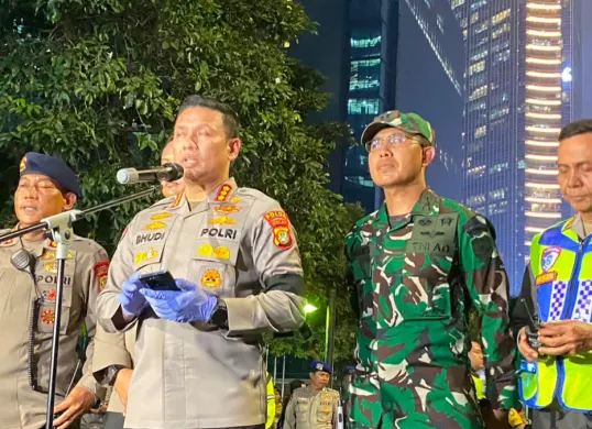 Kabidhumas Polda Metro Jaya Kombes Budi Hermanto saat ditemui di kawasan Dukuh Atas, Jakarta Pusat, Selasa, 18 Agustus 2026. (Sumber: Pos Kota/Ali Mansur)