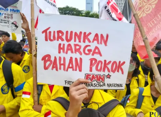 Ilustrasi - Aksi demo di Jakarta. (Sumber: Pos Kota/ Ali Mansur)