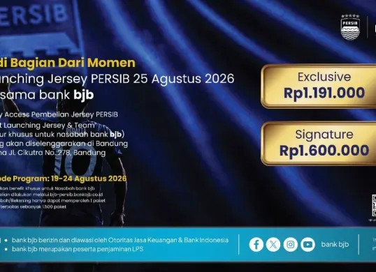Paket pemesanan jersey Persib Bandung musim 2026-2027 untuk nasabah bank bjb. (Sumber: Dok. bank bjb)