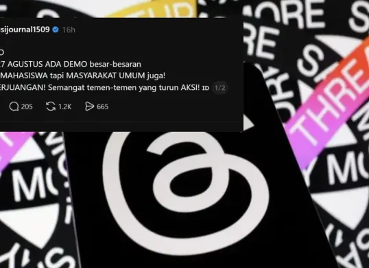 Unggahan di thrads soal demo 2 Agustus 2026 (Sumber: Threads/@susijournal1509)