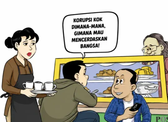 Ilustrasi obrolan warteg, Senin, 24 Agustus 2026. (Sumber: Pos Kota/ Arif Setiadi)