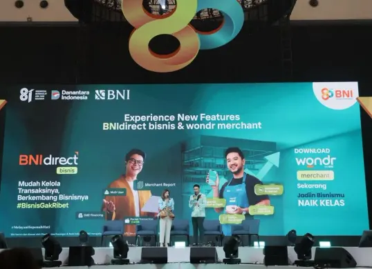 Peluncuran fitur baru BNIdirect bisnis dan solusi digital wondr Merchant dalam ajang BNI wondrX 2026 di ICE BSD, Kabupaten Tangerang. (Sumber: Dok. BNI)