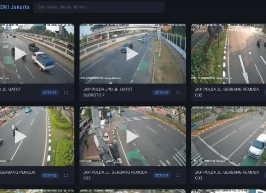 Cara akses CCTV publik Jakarta bisa dilakukan dengan mudah dari Hp untuk melihat kondisi sejumlah titik di ibu kota. (Sumber: Tangkapan Layar/Jak CCTV Jakarta)