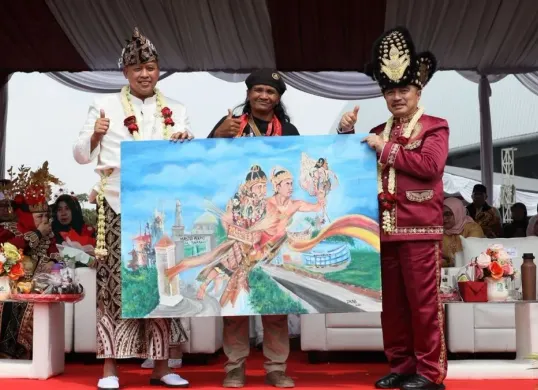 Lukisan dalam perayaan Pesona Nusantara Bekasi Keren (PNBK) Jilid III di Kota Bekasi, Minggu, 30 Agustus 2026. (Sumber: Dok. Istimewa)