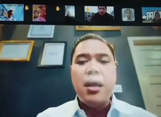 Kepala Dinas Pendidikan Kalteng Muhammad Reza Prabowo menyinggung dampak peliburan sekolah terhadap operasional dapur Makan Bergizi Gratis (MBG) dalam video yang viral. (Sumber: X/@sonoffpotter)