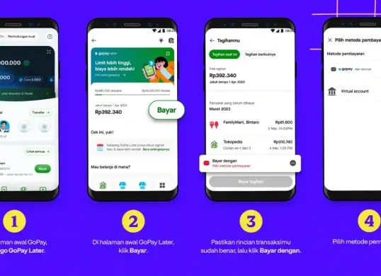 Cara pakai GoPay Later untuk bayar belanjaan di Tokopedia. (Sumber: GoPay)