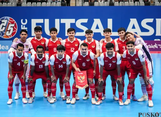 Skuad timnas futsal Indonesia berhasil melaju ke final usai kalahkan Jepang di babak semifinal. (Sumber: Poskota/Bilal Nugraha Ginanjar)