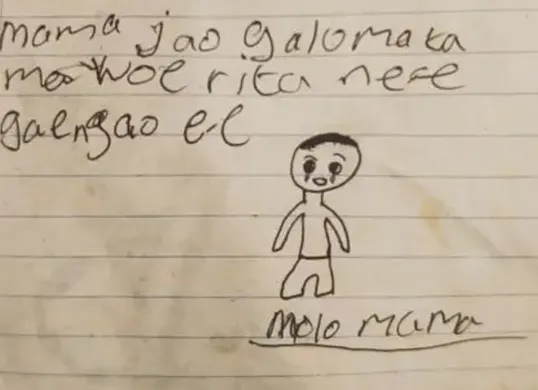 Kondisi surat terakhir YBS yang ditinggalkan untuk sang ibu, menggambarkan tekanan ekonomi yang dialami keluarga. (Sumber: Istimewa)