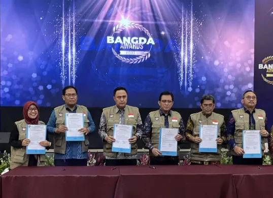 Acara Bangda Awards di Gedung Ditjen Bina Bangda Kemendagri, Kalibata, Pancoran, Jakarta Selatan, Jumat, 6 Februari 2026. (Sumber: Dok. Kemendagri)