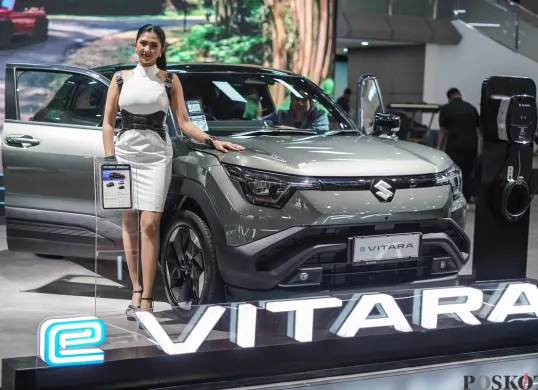 Tampilan mobil listrik Suzuki e-Vitara. (Sumber: Poskota/Bilal Nugraha Ginanjar)