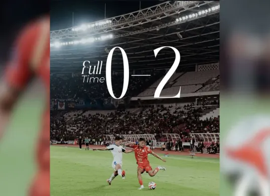Hasil pertandingan fulltime Persija Jakarta vs Arema FC 0-2 di Stadion Utama Gelora Bung Karno, Jakarta. (Sumber: Instagram/@persija)