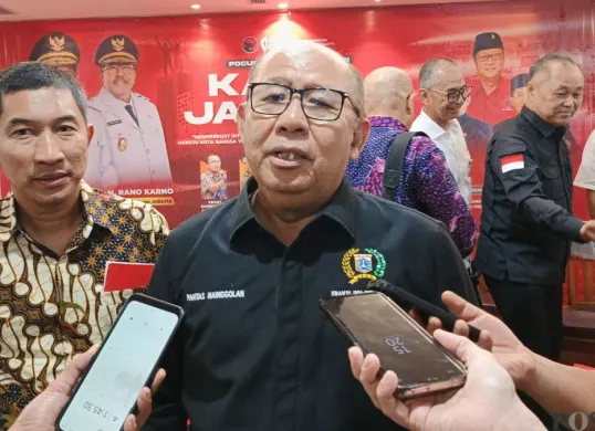 Ketua Fraksi PDIP DPRD Jakarta, Pantas Nainggolan di Gedung DPRD Jakarta, Jakarta Pusat, Selasa, 10 Februari 2026. (Sumber: Poskota/M. Tegar Jihad)
