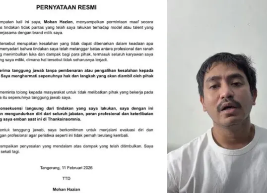 Pengakuan Mohan Hazian dalam klarifikasi yang ketiga, ini kronologi kasusnya. (Sumber: Instagram/@mohanhazian)