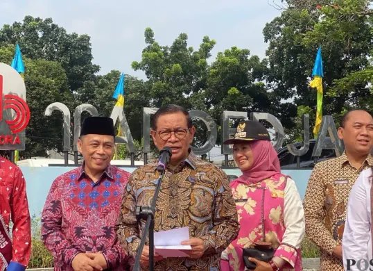 Gubernur Jakarta Pramono Anung di Taman Meruya Sport Park, Jakarta Barat, Kamis, 12 Februari 2026. (Sumber: Poskota/M Tegar Jihad)