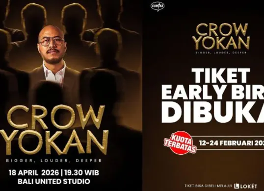 Show terbaru Pandji Pragiwaksono bertajuk CROWYOKAN hadir dengan konsep crowdwork tanpa skrip. (Sumber: Instagram/@comikaevent)