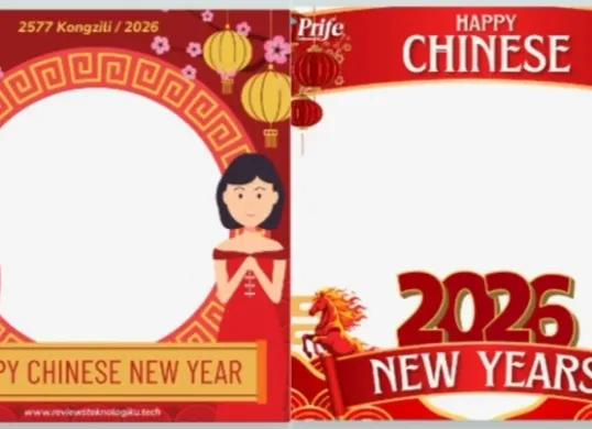 Ilustrasi - Twibbon Tahun Baru Imlek 2026 gratis. (Sumber: Twibbonize)