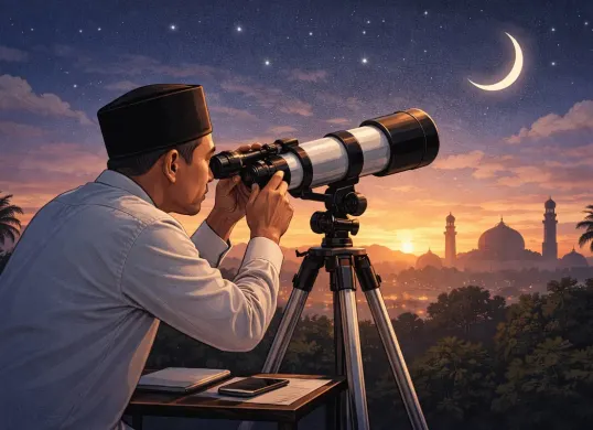 Sidang Isbat penentuan awal Ramadhan 2026 akan berlangsung pada hari ini Selasa, 17 Februari 2026. (Sumber: ChatGPT)
