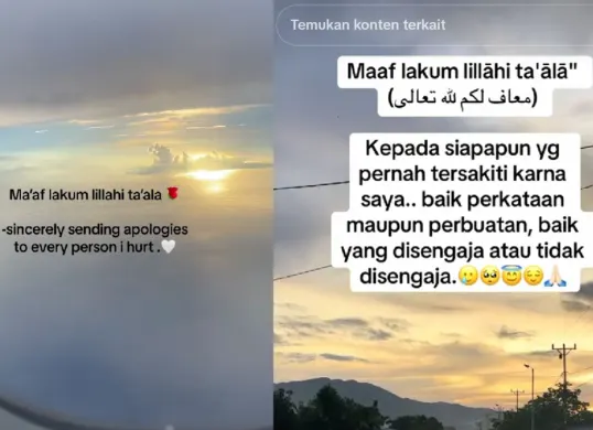 Tren Maaf Lakum Lillahi Ta’ala menjelang Ramadhan 2026 yang sedang viral (Sumber: Tiktok)