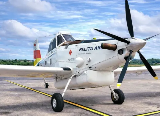Pesawat Air tractor AT-802 milik Pelita Air jatuh di Nunukan, Kalimantan Timur, Kamis, 19 Februari 2026. (Sumber: Dok. Istimewa)