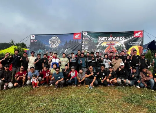 Sebanyak 70 biker yang tergabung dalam Asosiasi Honda Jakarta mengikuti Bikers Fun Motour Camp 2026. (Sumber: WMS)