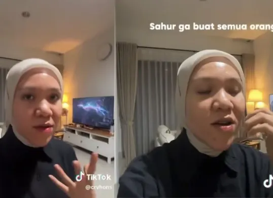 Cut Rizki Vhonsana, beauty influencer yang viral usai pernyataannya tentang sahur menuai respons publik. (Sumber: Threads/@uptodatenetizen)