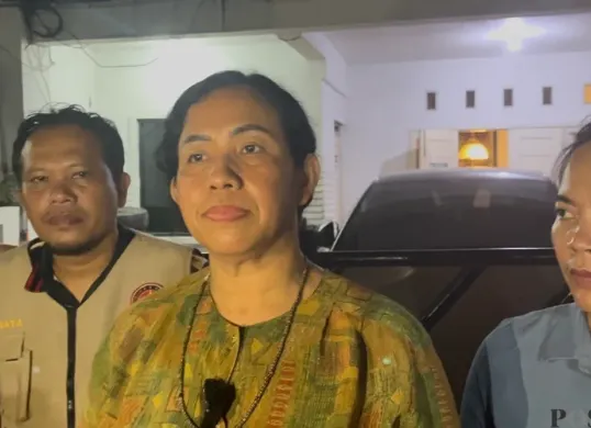 Kasat PPA-PPO Polres Metro Jakarta Utara Kompol Ni Luh Sri Arsini memberikan keterangan kepada wartawan, Kamis, 26 Februari 2026. (Sumber: Poskota/Pandi Ramedhan)