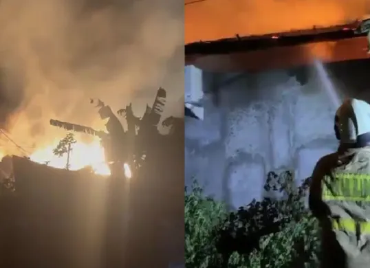10 vila mewah di uluwatu Bali terbakar (Sumber: TikTok/damkar_kabupaten_badung)