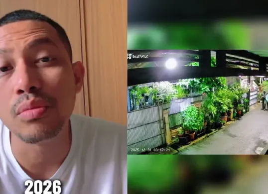 Rumah DJ Donny di Jakarta yang menjadi lokasi pelemparan bom molotov, Rabu dini hari 31 Desember 2025. (Sumber: Instagram/@dj_donny)