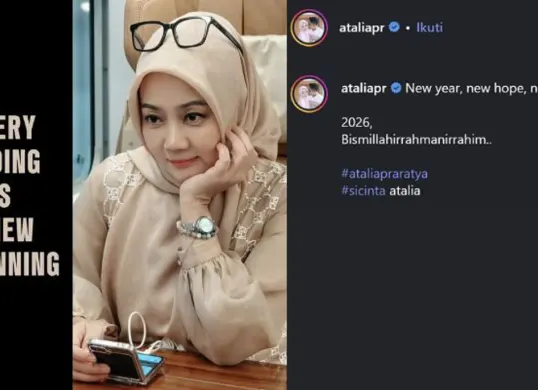 Unggahan Atalia Praratya di awal 2026, doanya untuk tahun baru. (Sumber: Instagram/@ataliapr)