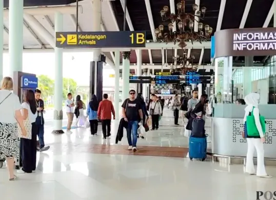 Situasi Terminal 1 Kedatangan, Bandara Soekarno-Hatta, Tangerang. (Sumber: Poskota/Veronica)