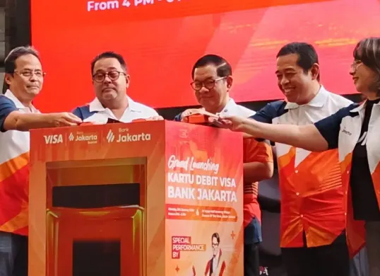 Peluncuran Kartu Debit Visa Bank Jakarta di Lippo Mall Kemang, Jakarta Selatan, Senin, 5 Januari 2026. (Sumber: Dok. Istimewa)