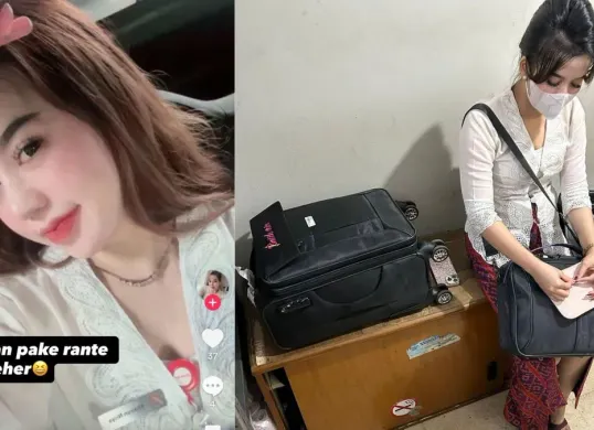 Khairun Nisya, perempuan asal Palembang yang viral setelah menyamar sebagai pramugari Batik Air dan ikut terbang dalam penerbangan domestik. (Sumber: X/@ndymanoball)