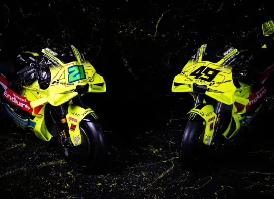 Motor Ducati Desmosedici GP MotoGP 2026 milik Pertamina Enduro VR46 Racing Team. (Sumber: Dok. Pertamina)