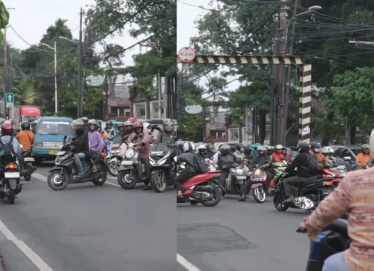 Polda Metro Jaya menindak tegas pengendara roda dua maupun roda empat yang melawan arus di Jalan Adhyaksa, kawasan Lebak Bulus, Jakarta Selatan, Sabtu, 17 Januari 2026. (Sumber: TMC Polda Metro Jaya)