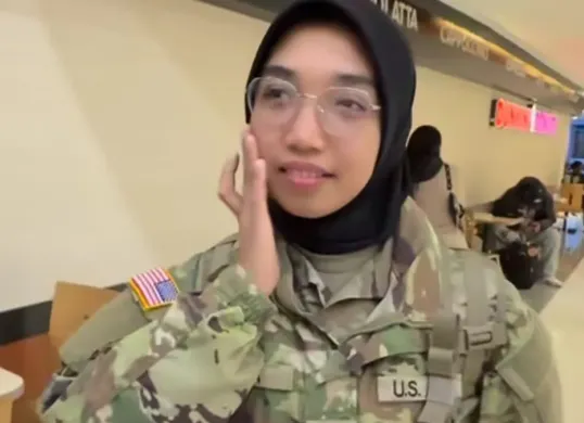 Seorang wanita Indonesia dikabarkan bergabung menjadi tentara AS. (Sumber: Instagram/@bubda_kesidaa)