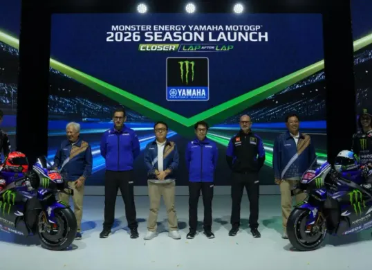 Monster Energy Yamaha MotoGP resmi meluncurkan tim dan YZR-M1 V4 di Jakarta. (Sumber: Yamaha)