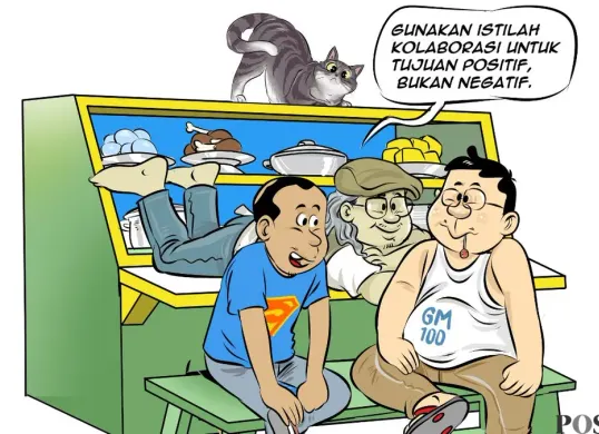 Obrolan Warteg tentang penanganan bencana di Kabupaten Pati. (Sumber: Poskota/Arif Setiadi)