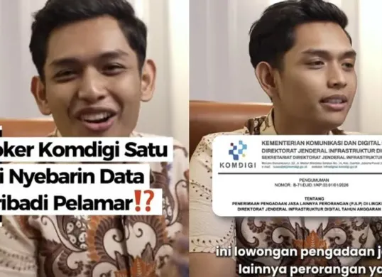Abil Sudarman menyoroti dugaan kebocoran data pelamar lowongan Komdigi yang bisa diakses publik. (Sumber: Instagram/@abilsudarman)