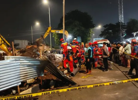Lokasi seorang balita tewas terjatuh ke dalam lubang proyek pembangunan Lapangan Multifungsi Taman RW 04 di kawasan Manggarai, Tebet, Jakarta Selatan. (Sumber: Dok. Istimewa)