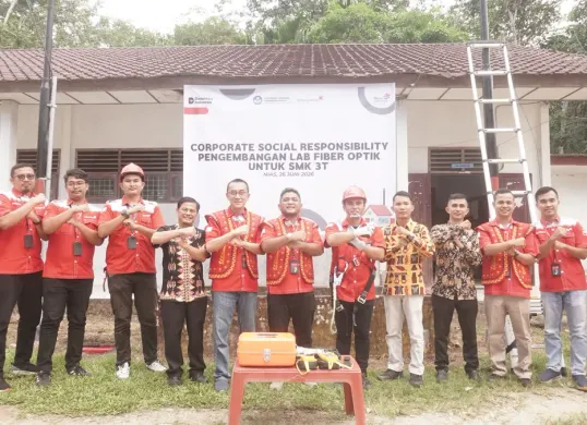 Telkom Akses meresmikan Laboratorium Fiber Optik di SMKN 1 Tuhemberua, Kabupaten Nias Utara, Jumat, 26 Juni 2026. (Sumber: Dok. Telkom)