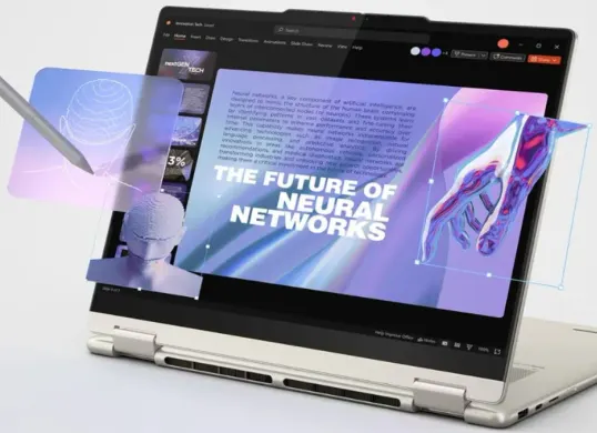 Lenovo Yoga 7 2-in-1 14AKP10 salah satu laptop AI worth it 2026. (Sumber: lenovo)