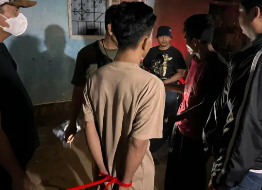 Pelaku curanmor di Showroom Nambo Motorindo Jaya, Jalan Cemara, Cibodas, Kota Tangerang, ditangkap. (Sumber: Dok. Istimewa)