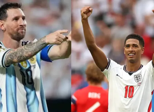 Lionel Messi dan Jude Bellingham menjadi dua pemain yang diprediksi berperan penting saat Argentina menghadapi Inggris pada semifinal Piala Dunia 2026 di Stadion Atlanta. (Sumber: Instagram)