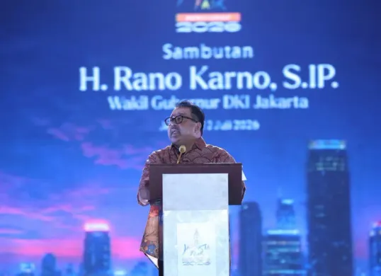 Potret Wakil Gubernur DKI Jakarta, Rano Karno di Jakarta Fair Kemayoran 2026 pada Minggu, 12 Juli 2026. (Sumber: Istimewa)