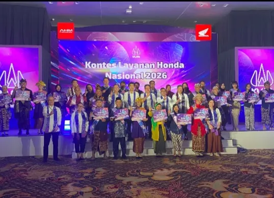 Acara Kontes Layanan Honda Nasional (KLHN) 2026 yang dilakukan oleh AHM sebagai upaya meningkatkan kualitas layanan kepada konsumen. (Sumber: Poskota/Herdyan Anugrah Triguna)