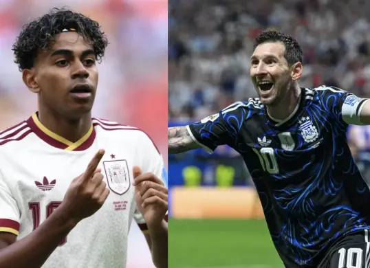 Spanyol dan Argentina bersiap menghadapi final Piala Dunia 2026 yang diprediksi berlangsung sengit dengan duel menarik antara Lamine Yamal dan Lionel Messi. (Sumber: FIFA)