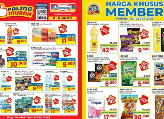 Daftar promo Indomaret hari ini, Jumat, 17 Juli 2026. (Sumber: Instagram/@indomaret)